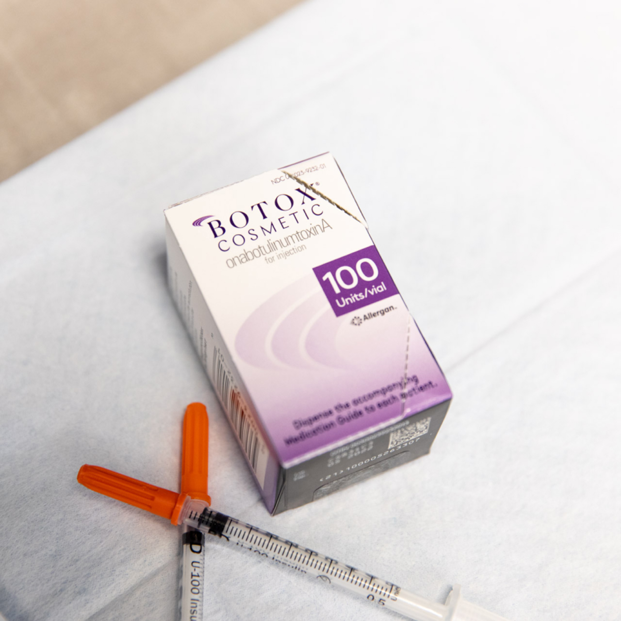 Box and syringe of Botox. The provider is preparing to inject Botox for migraines in Winter Garden.